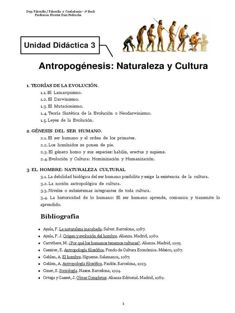 Evolución del Hombre y Antropogénesis | PDF | Homo | Evolución