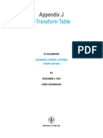 Z-Transform Table: Appendix J