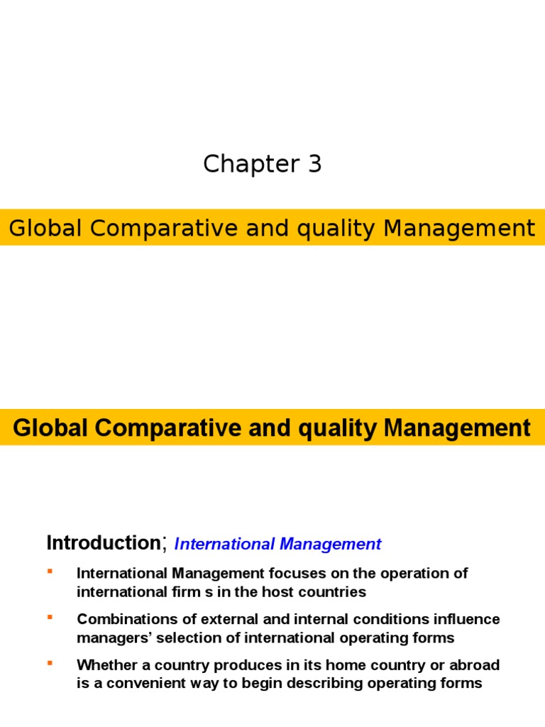 Chapter 3 Management 14-02-15 | PDF | Multinational Corporation ...