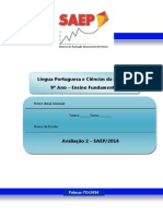 Avaliacao Saep 9ano Portugues Ciencias Da Natureza