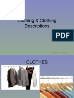 Clothing & Clothing Descriptions