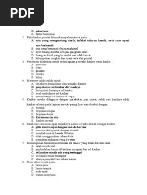 Soal Kanker