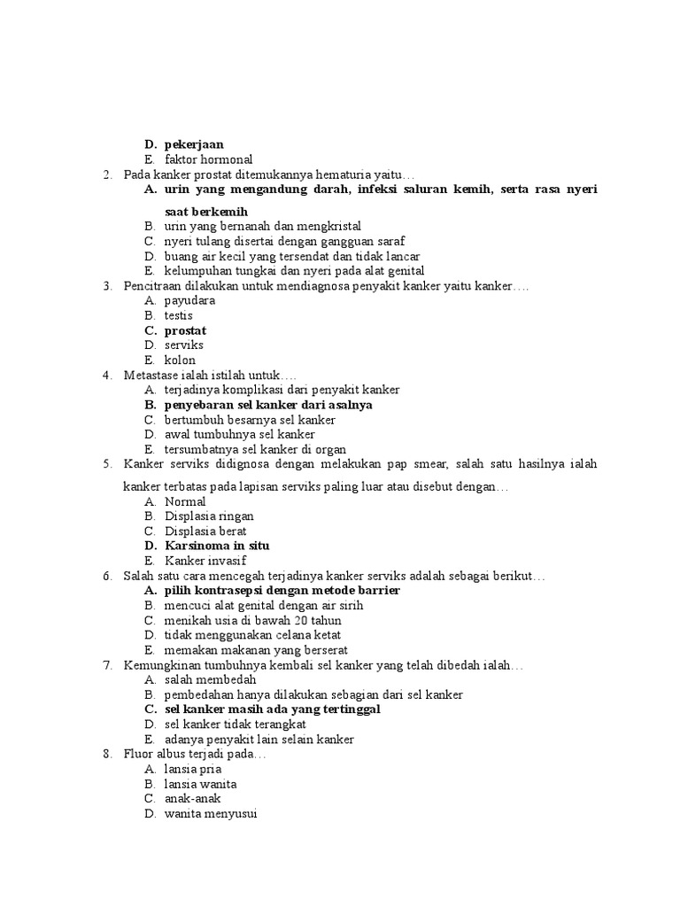 Soal Kanker