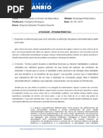 Atividade - Etnomatemática