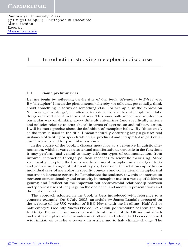 Conceptual metaphor thesis image