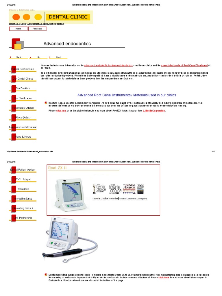 Advanced Root Canal Treatment in Delhi India Under Rubber Dam. Welcome ...