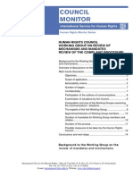 Human Rights Council Working Group On Review of Mechanisms and Mandates Review of The Complaint Procedure