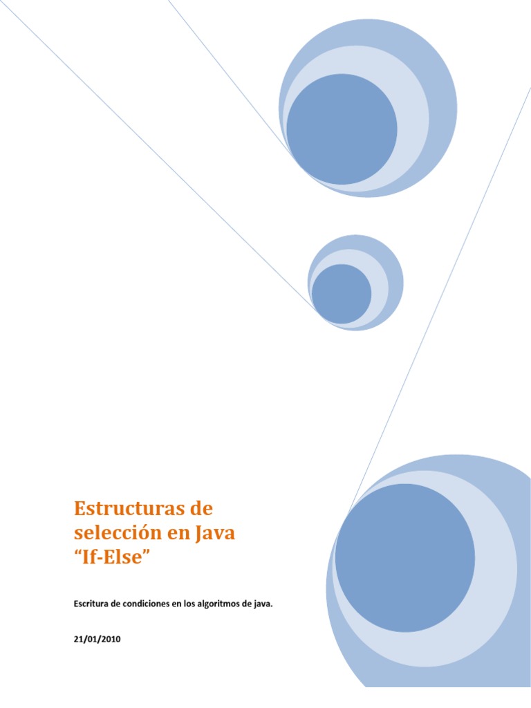 Estructuras de Selección en Java "If-Else" | PDF | Java (lenguaje de ...