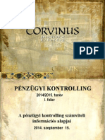 Pénzügyi Kontrolling 2 Előadás Nappali