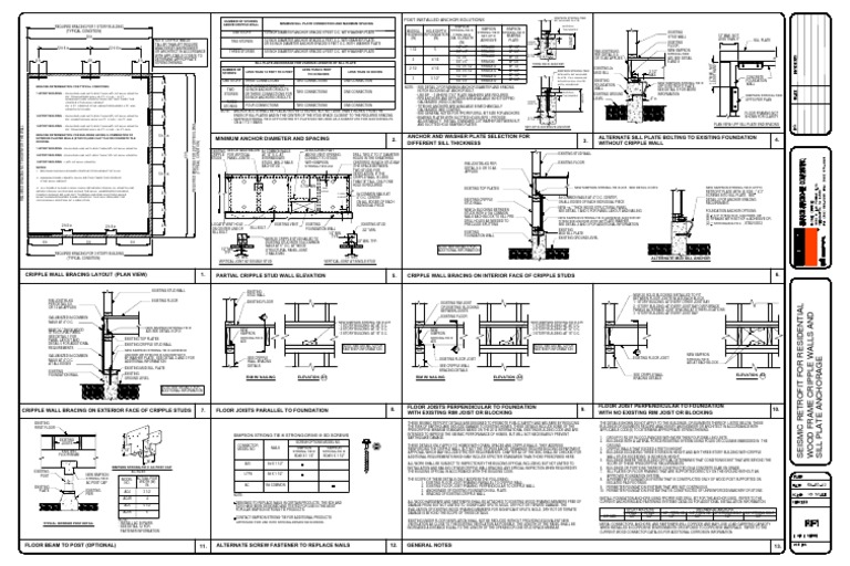 Seismic Retrofit Details | PDF | Framing (Construction) | Structural ...