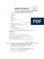 Shibhit University Migration Form