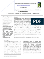 Hypolipidemic Activity of Sesbania Grandiflora in Triton wr-1339 Induced Hyperlipidemic Rats