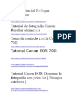 Direcciones Con Tutoriales Para Canon 70d