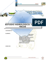 Estudio hidrológico de la cuenca del río Yacus