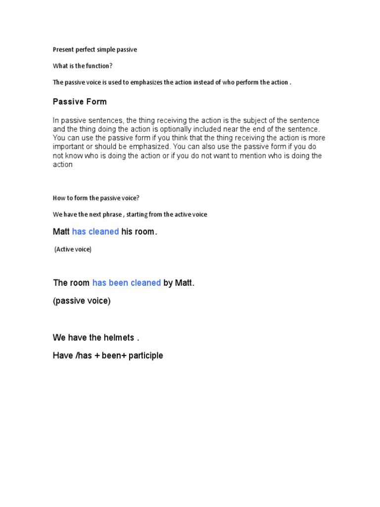 Present Perfect Simple Passive Explained | PDF