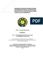 Perbandingan Kenaikan Serum Albumin Setelah Suplementasi Kapsul Ekstrak Ikan Gabus Dan Putih Telur Ayam Ras Pada Pasien Sepsis Di Rs H.Adam Malik