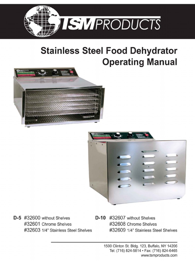 Dehydrator d-10 Technical Manual | PDF