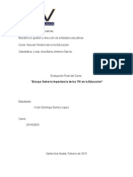 Ensayo Sobre La Importancia Del Las TICS en La Educacion