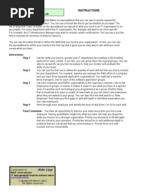 Skills Matrix