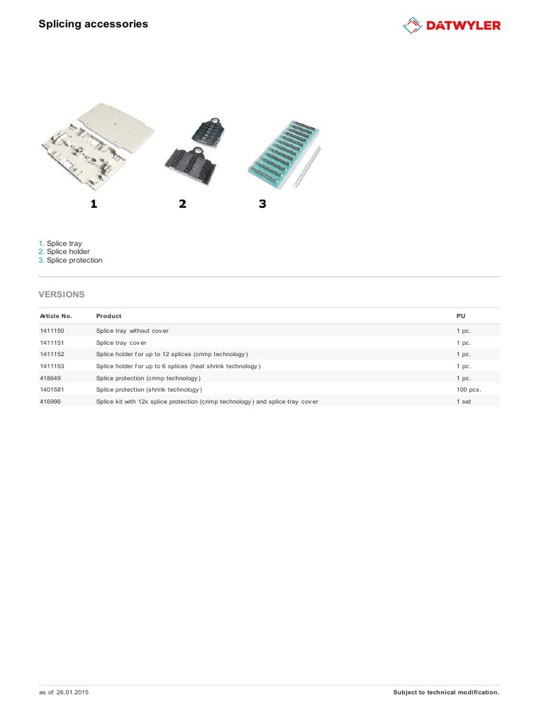 Splicing Accessories | PDF