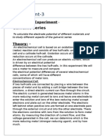 Experiment-3: Galvanic Series