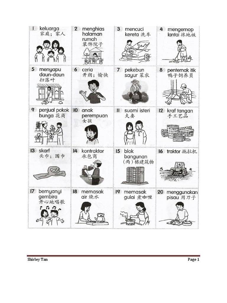 Kosa Kata untuk Tahun 2 | PDF
