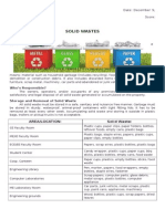 Solid Wastes: Carla Jane C. Dona Date: December 9, 2014 Ce - 3B Score