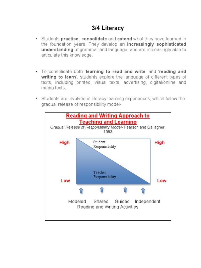 3/4 Literacy Skills Development Guide | PDF