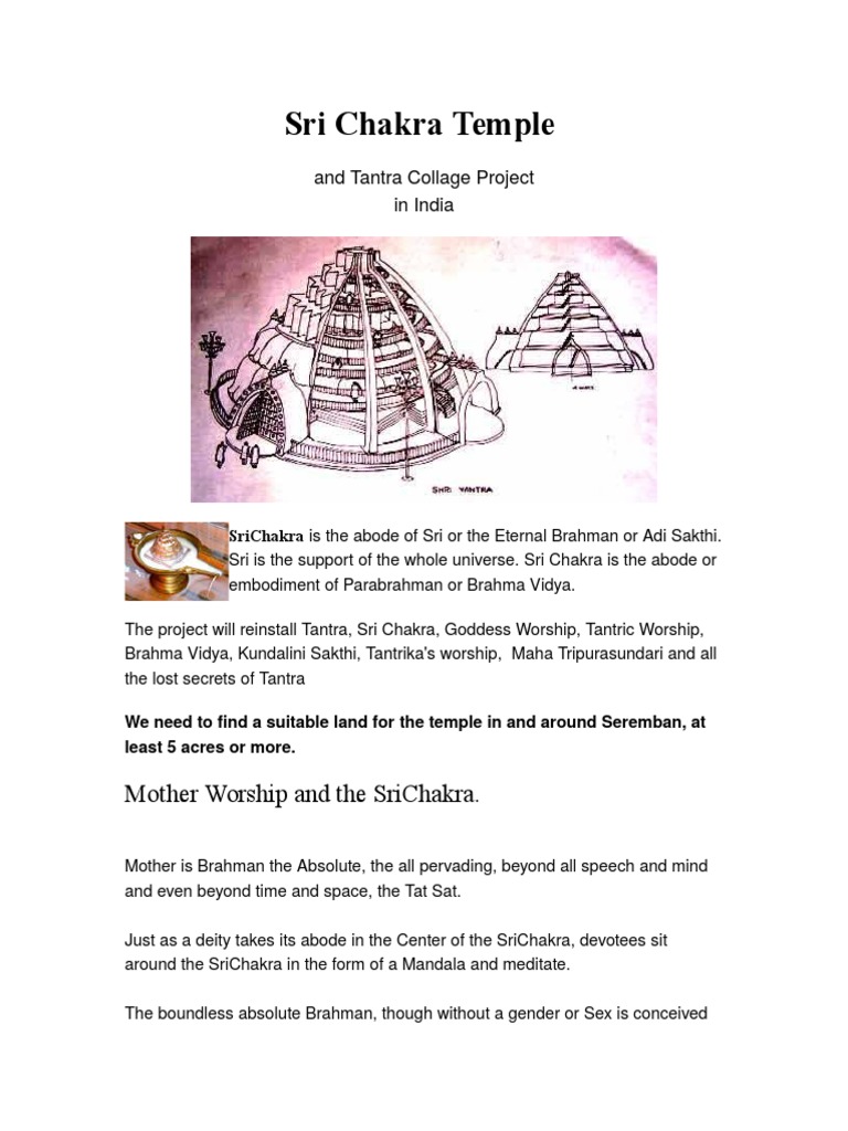 SriChakra Temple Tantra Project | PDF | Tantra | Religious Behaviour ...