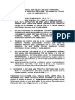 Cuestionario Estructura Principios Rectores y Reformas Del c.c.c
