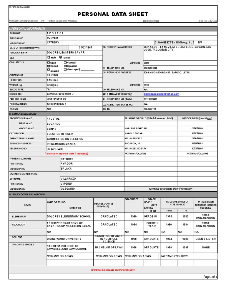 personal-data-sheet-government-politics
