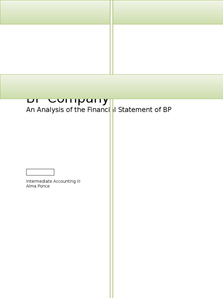 BP Financial Statement Analysis 2023 | PDF | Deferred Tax | Bp