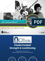 Citadel Football S&C. NSCA 2014 - Boucher Handouts