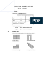 Civil & Structural Designer'S Data Pack: Section 7: Masonry