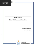 Madagascar, gérer l’héritage de la transition. Par Mathieu Pellerin.