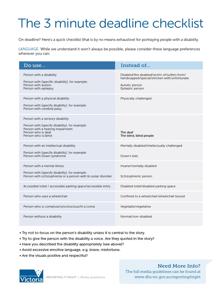 DHS MediaGuides Checklist | PDF