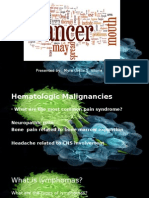 Hematologic Malignancies and Common Cancer Pain Syndromes