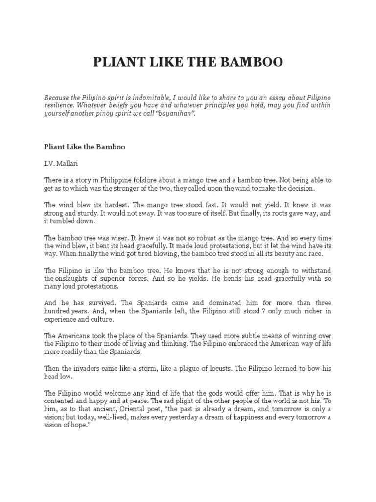 Pliant Like The Bamboo PDF