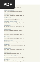 ListofCompanies MIDC Nagpur