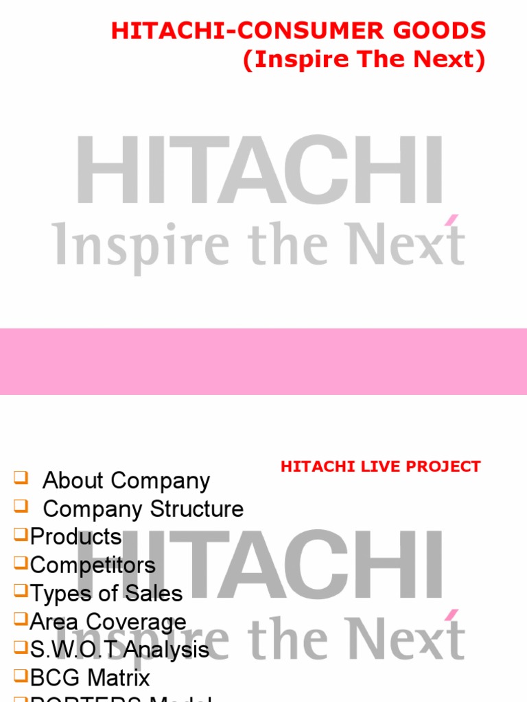 Hitachi SWOT Analysis and Market Strategy | PDF | Brand | Strategic ...