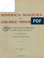 Biserica Noastră Şi Cultele Minoritare Marea Discuţie Parlamentară În Jurul Legei Cultelor