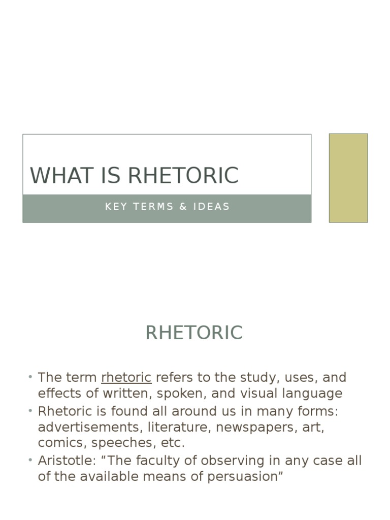 What Is Rhetoric | PDF
