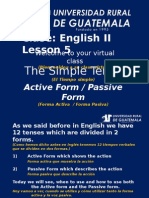 Ingles 2 Clase 5 Simple Tenses Active and Passive Form