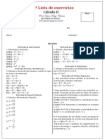 1 Lista de Cálculo PDF