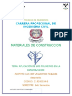 Aplicaciones de polímeros en construcción