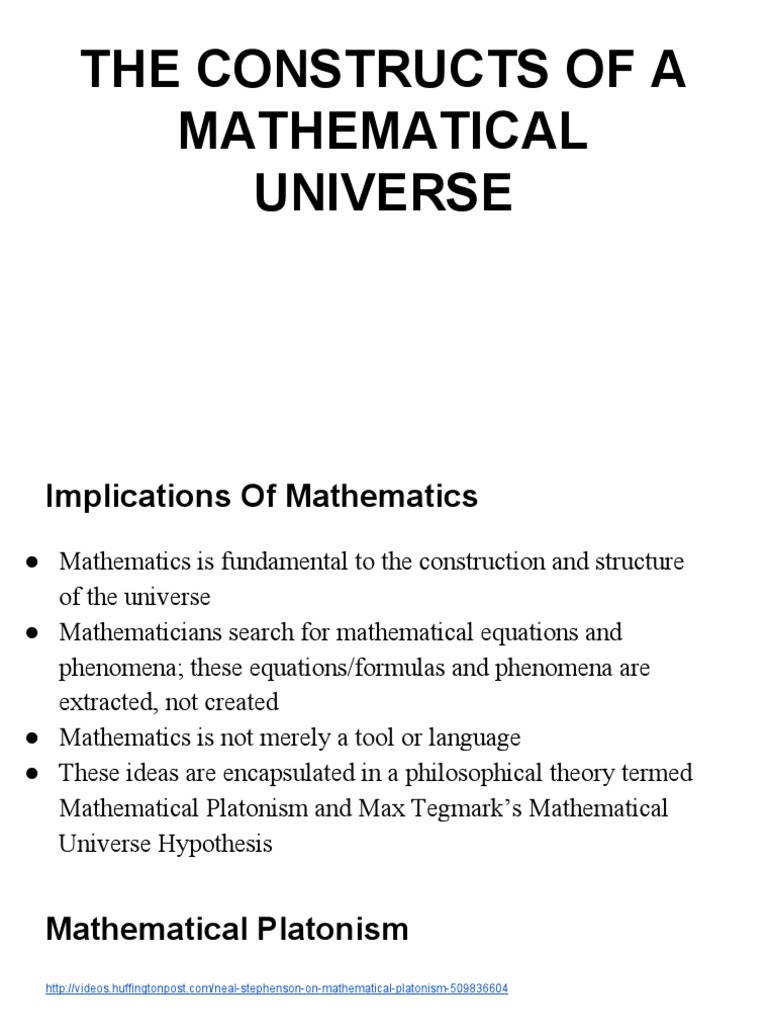 Mathematics and the Universe's Structure | PDF | Pure Mathematics ...