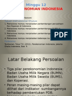 Minggu 12 - Perekonomian Indonesia