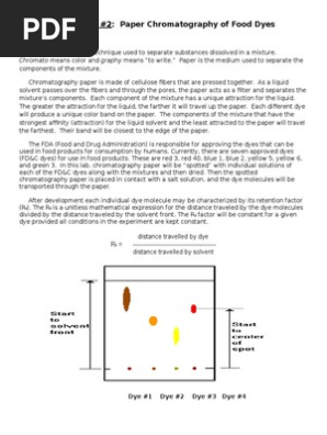 Experiment 2 Pdf Chromatography Analytical Chemistry