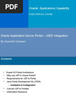 Oracle Application Server Oracle 9iAS Portal J2EE Integration
