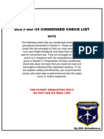 Condensed Checklist F 86F 35